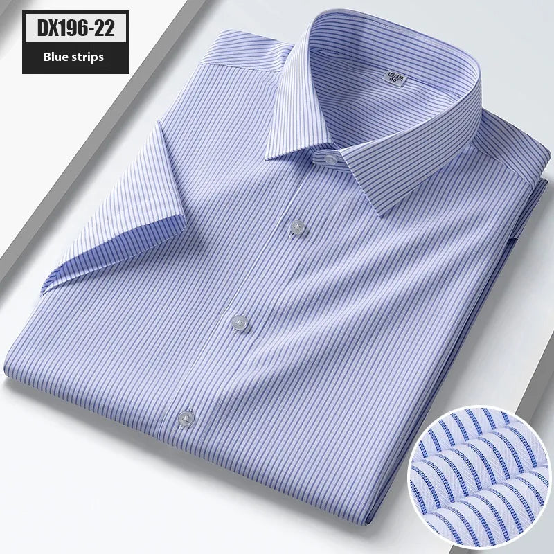 Striped Short-sleeved Shirt For Men