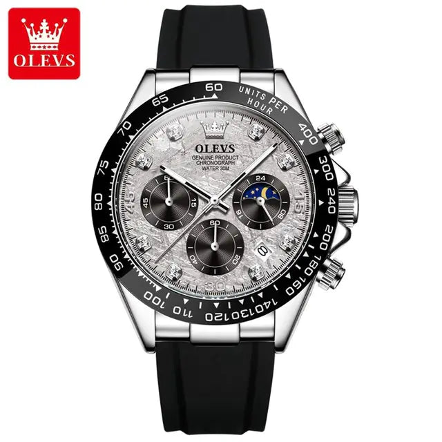 OLEVS Luxury Waterproof Quartz Men's Chronograph Watch