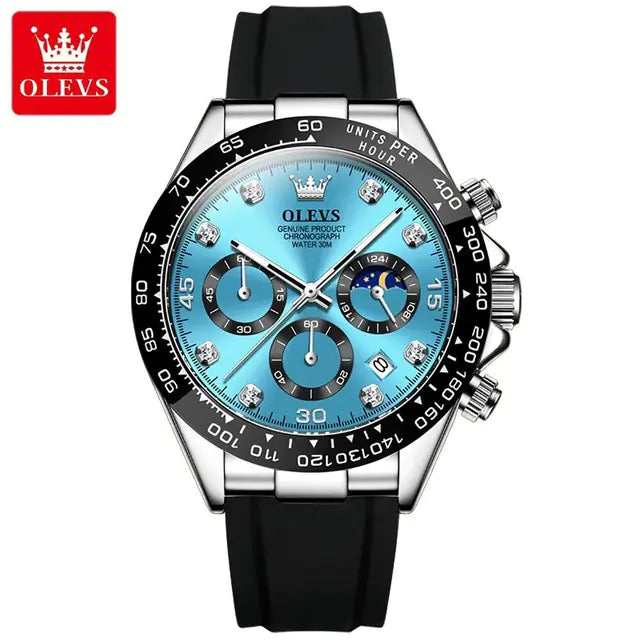 OLEVS Luxury Waterproof Quartz Men's Chronograph Watch