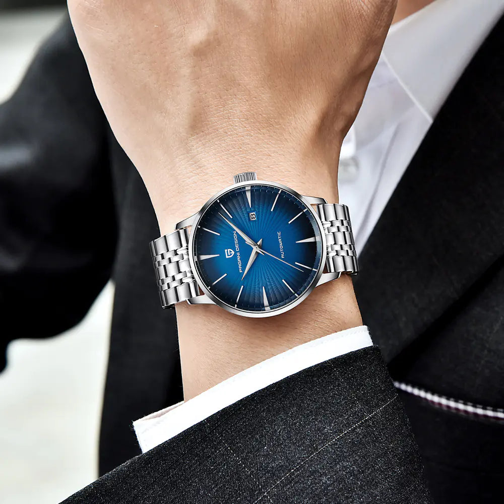 Men's Waterproof Steel Band Mechanical Watch