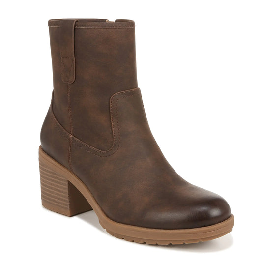 Dr. Scholls Shoes Womens Pearl Mid Calf Block Heel Boot Chestnut Smooth 6.5 M