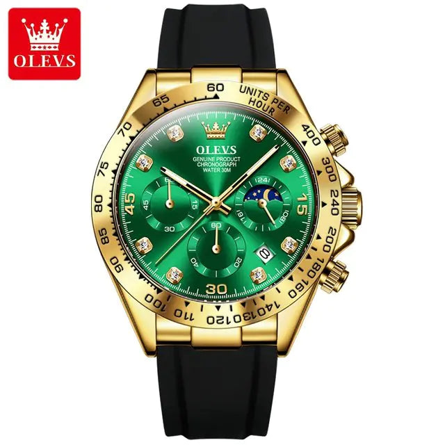 OLEVS Luxury Waterproof Quartz Men's Chronograph Watch
