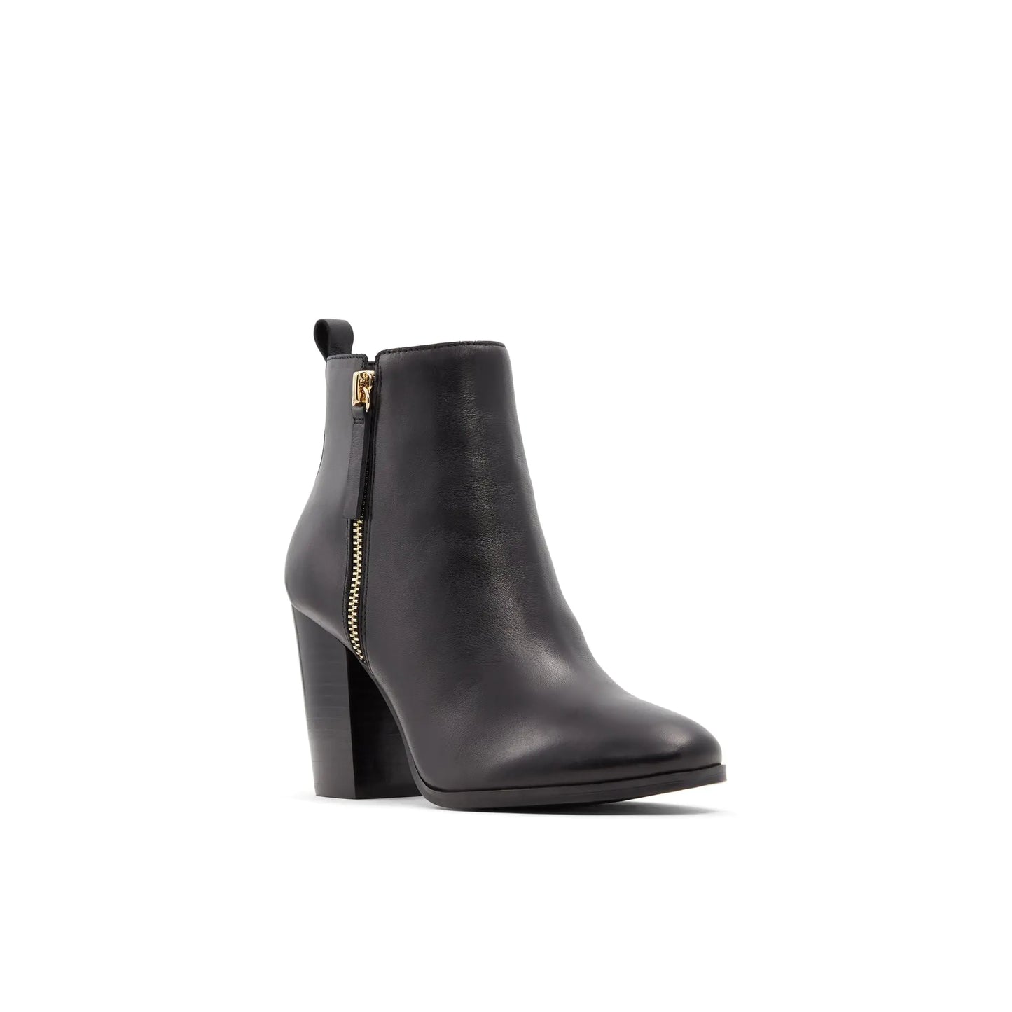 ALDO Womens Noemieflex Block Heel Ankle Boot Black Leather 11