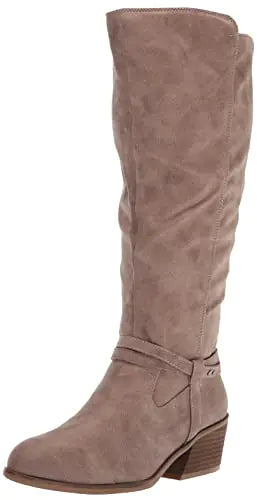 Dr. Scholls Womens Liberate Knee High Boot Taupe Fabric 8 M